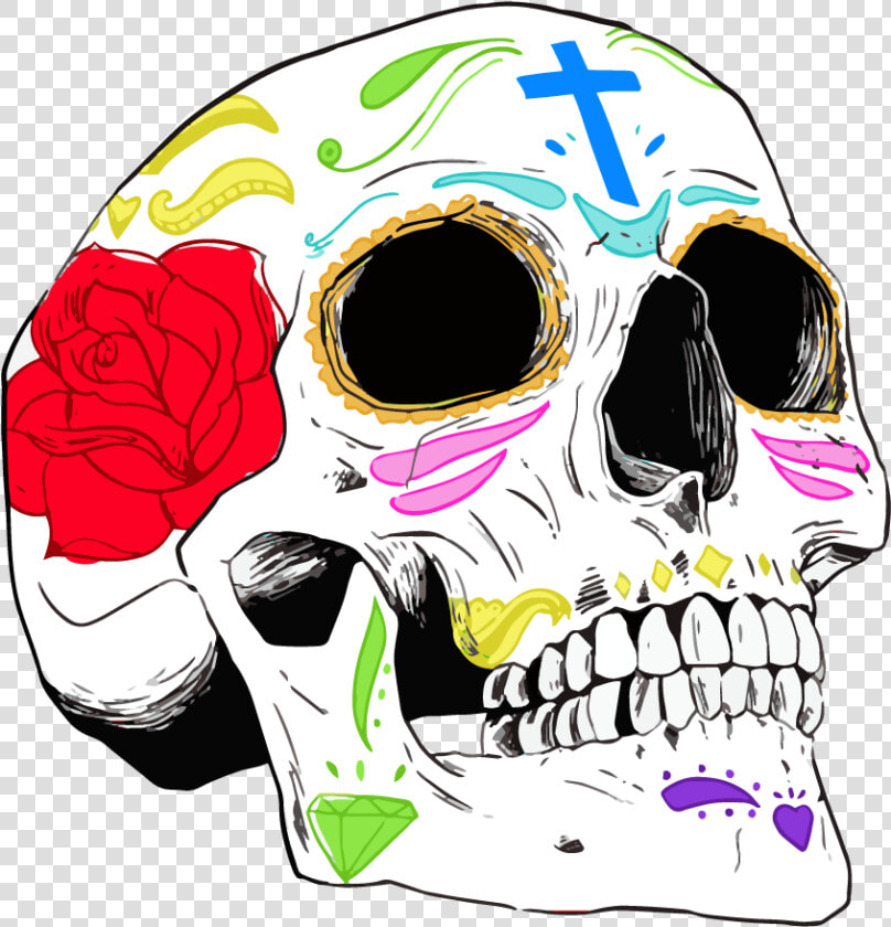 Transparent Catrina Png   Dia De Los Muertos Skulls Drawings  Png DownloadTransparent PNG