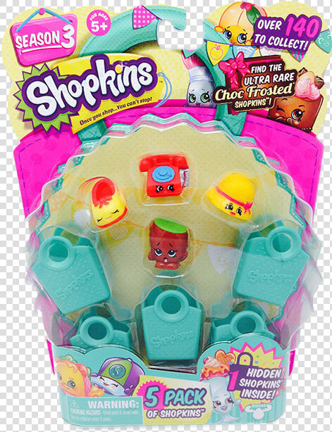 Shopkins S3 5pk   Shopkins 5 Pack  HD Png DownloadTransparent PNG