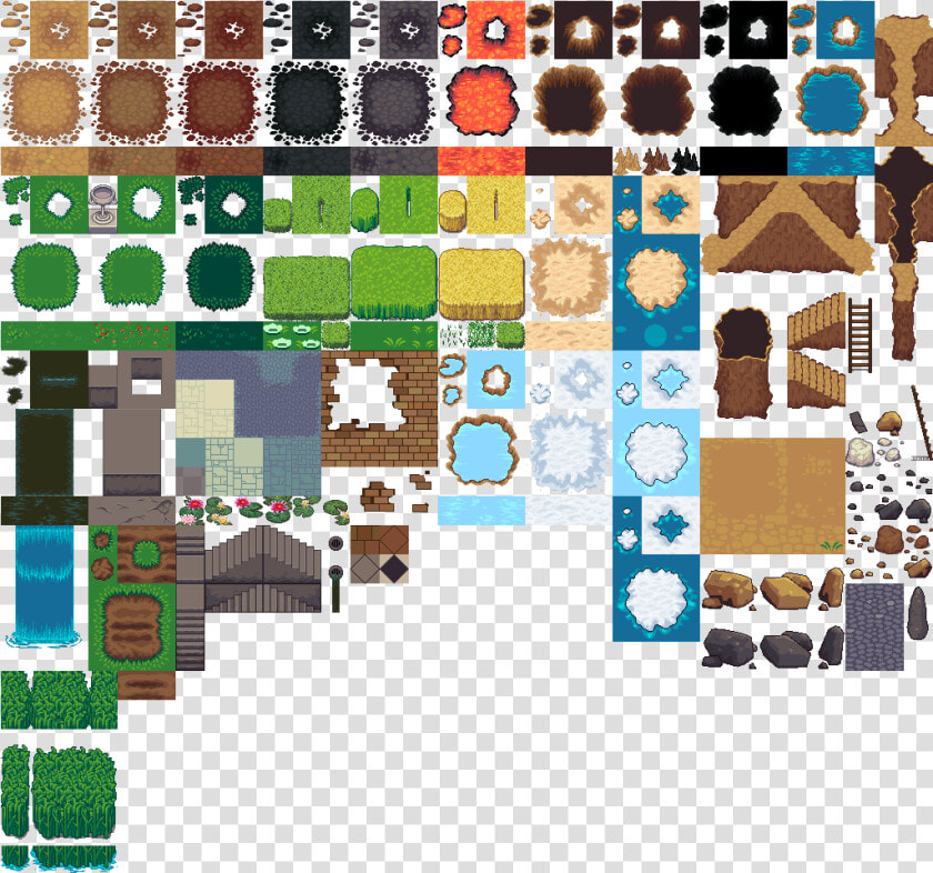 Preview   Video Game Tile Set  HD Png DownloadTransparent PNG