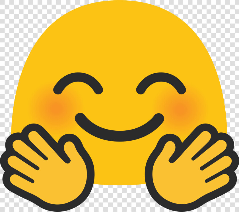 Android Hugging Emoji Face   Transparent Hug Emoji Png  Png DownloadTransparent PNG