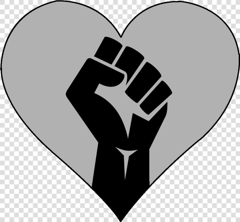 Silver Heart   Civil Rights Fist  HD Png DownloadTransparent PNG