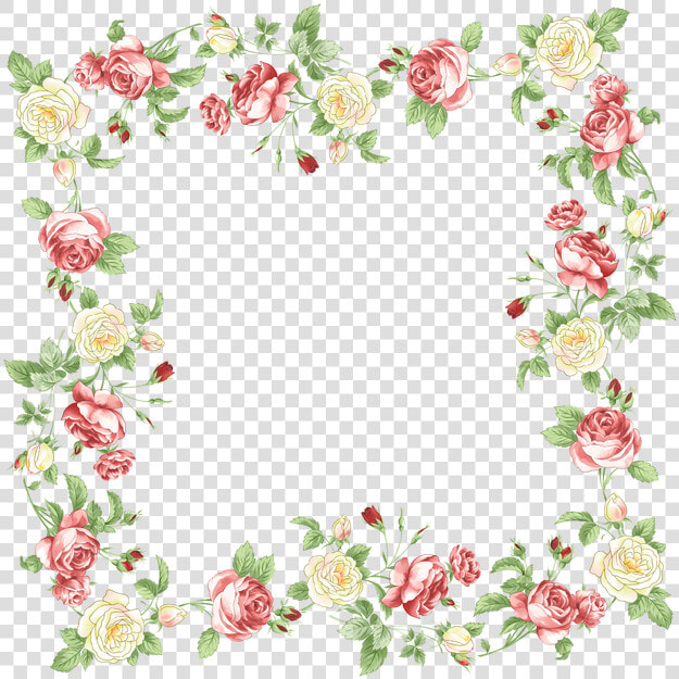 Paper Border Flowers Clip Art   Flower Border Transparent Background  HD Png DownloadTransparent PNG