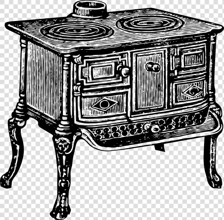 Vintage Stove  Wood Burning Stove  Cast Iron  Stove   End Table  HD Png DownloadTransparent PNG