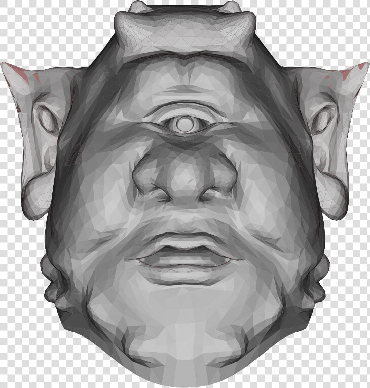 Low Poly Ogre Head   Drawing  HD Png DownloadTransparent PNG