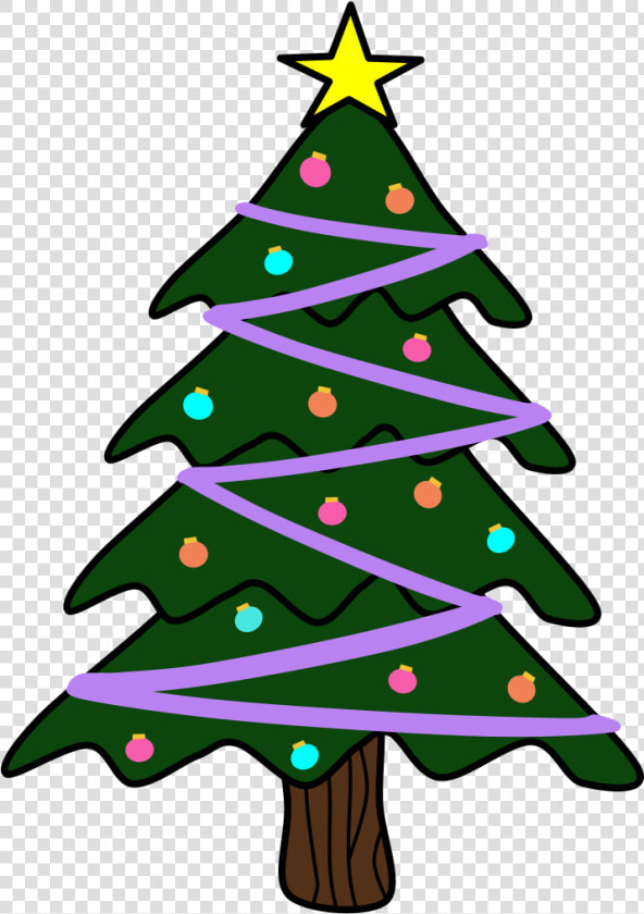 Christmas Tree  Purple Garland   Christmas Tree  HD Png DownloadTransparent PNG