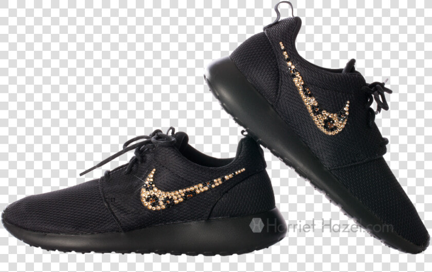 Nike Roshe Run With Black Cheetah Swoosh   Sneakers  HD Png DownloadTransparent PNG