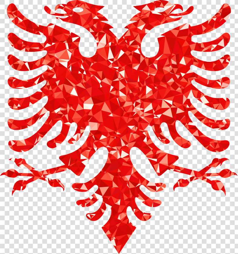 Ruby Double Headed Eagle Clip Arts   Albanian Flag Clipart  HD Png DownloadTransparent PNG