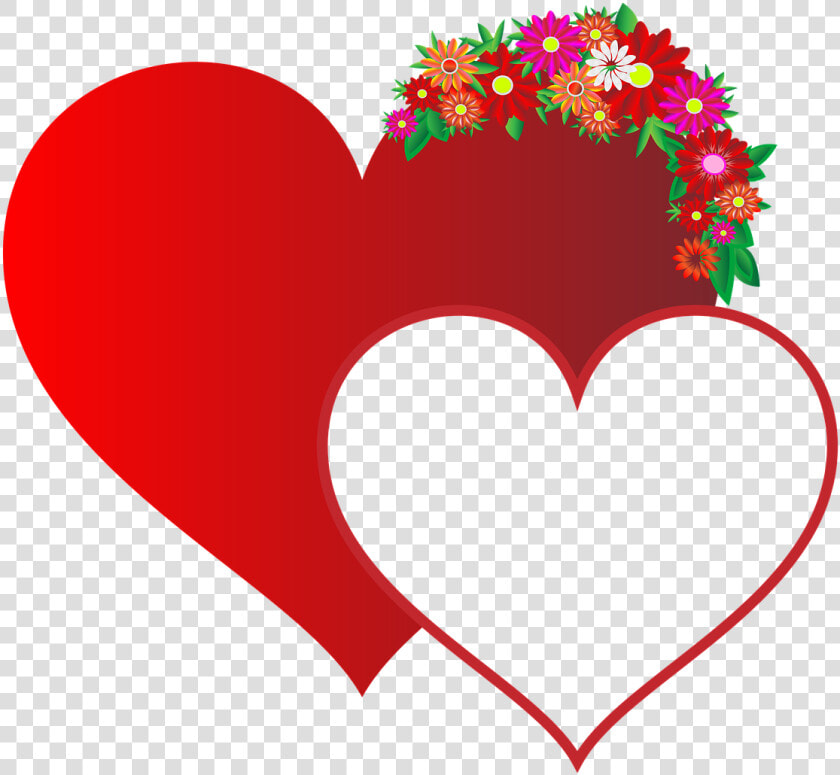 Coração  Vermelho  Casamento  Flores  Elemento  Estilo   Wedding Heart Clip Art  HD Png DownloadTransparent PNG