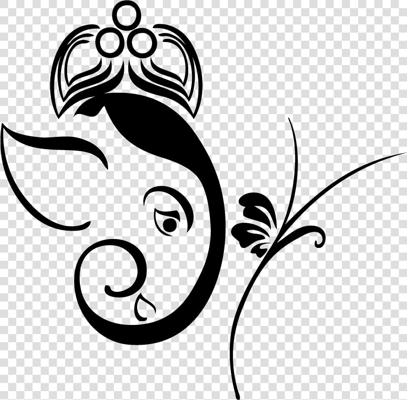 Collection Of Free Ganesh Drawing Wall Download On   Ganesh Ji Drawing Simple  HD Png DownloadTransparent PNG