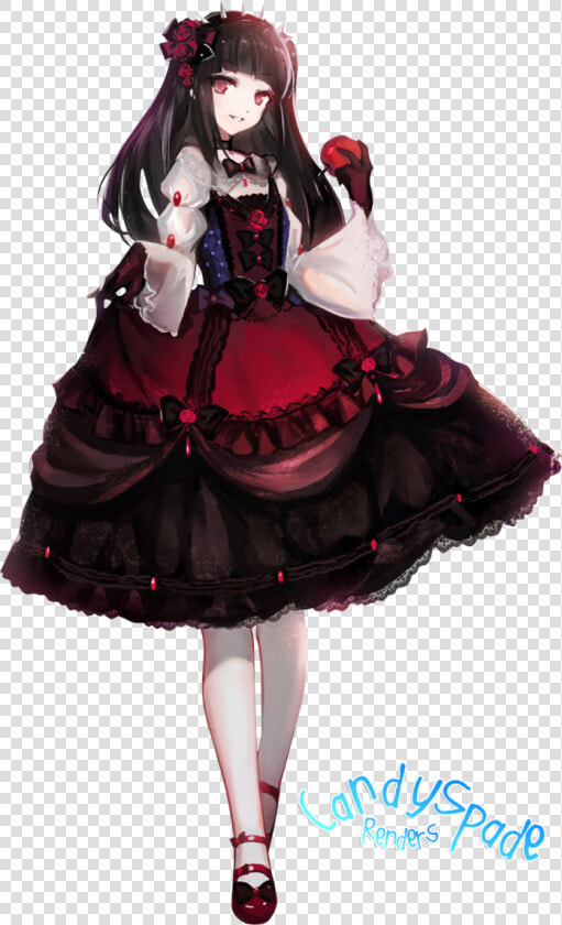 Gothic Lolita Anime Red Dress  HD Png DownloadTransparent PNG