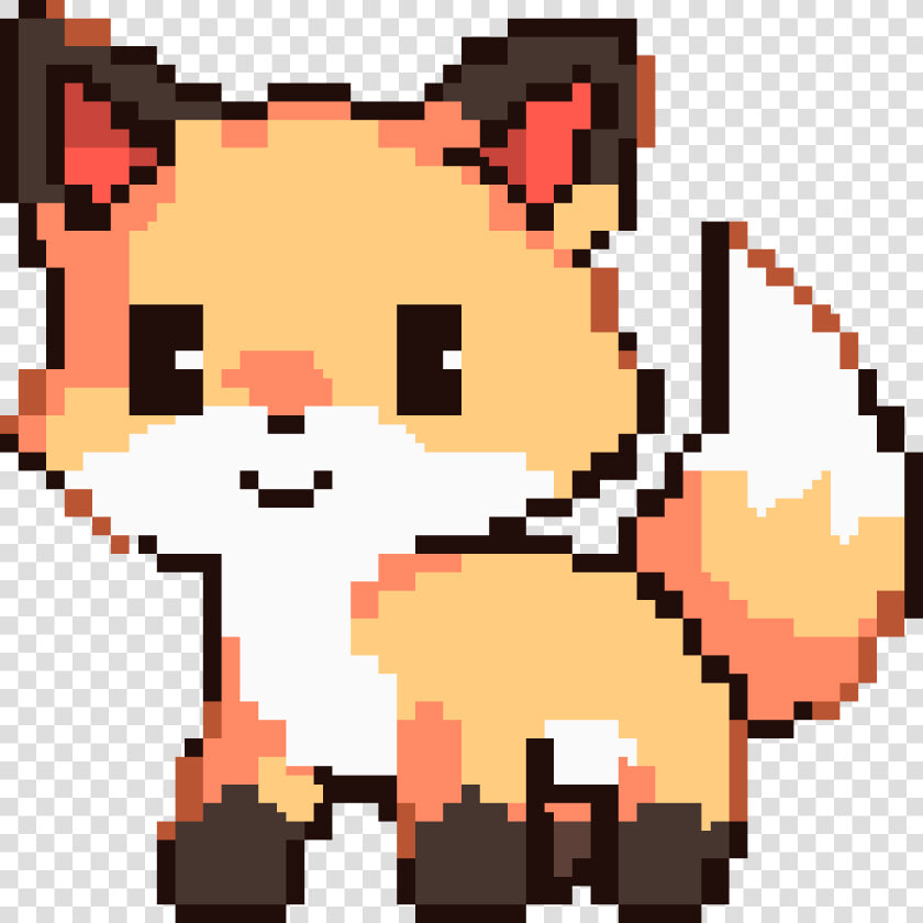 Transparent Cute Fox Png   Cute Pixel Art Fox  Png DownloadTransparent PNG