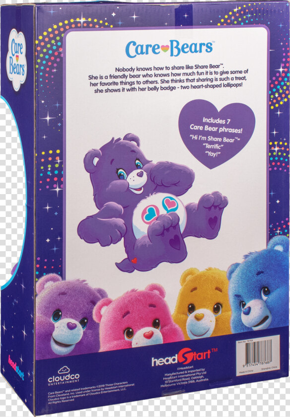 Dolls  amp  Bears Bears Care Bears Jumbo 20 Purple Share   Plush  HD Png DownloadTransparent PNG