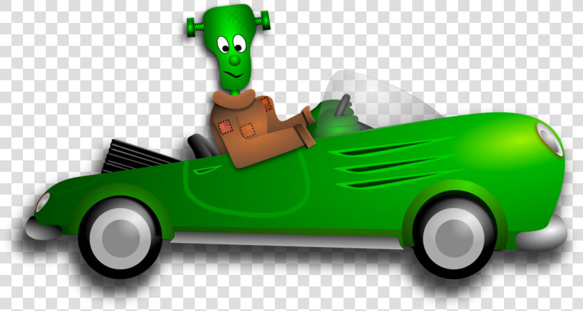 Frankenstein  Halloween  Automobile  Car  Convertible   Lady Driving A Car Clipart  HD Png DownloadTransparent PNG