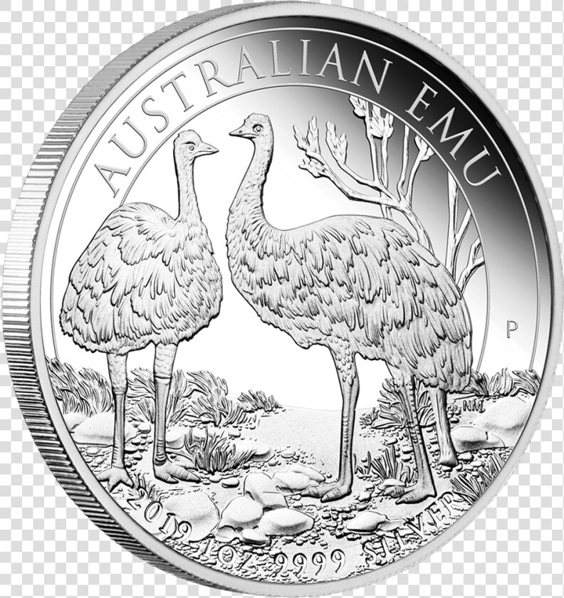 Ibau019021 1   2019 Australian Emu Silver Coin  HD Png DownloadTransparent PNG