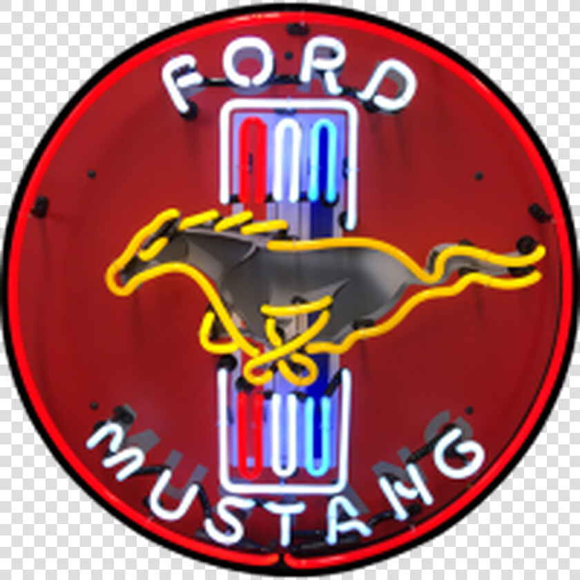 Mustang Neon Sign With Backing   Ford Mustang Man Cave  HD Png DownloadTransparent PNG