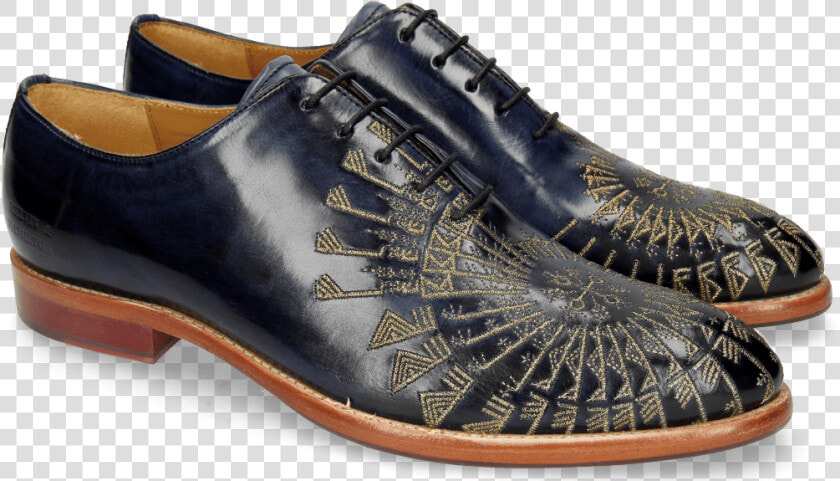 Oxford Shoes Kane 21 Navy Embrodery Gold   Melvin Hamilton Kane 21  HD Png DownloadTransparent PNG