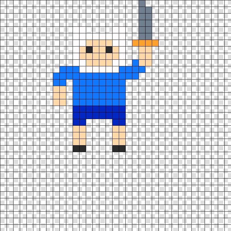 Adventure Time Finn Perler Bead Pattern   Bead Sprite   Fairly Odd Parents Pixel Art  HD Png DownloadTransparent PNG