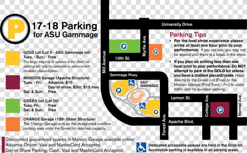 Asu Gammage Parking  amp  Directions   Asu Gammage Parking Lot  HD Png DownloadTransparent PNG