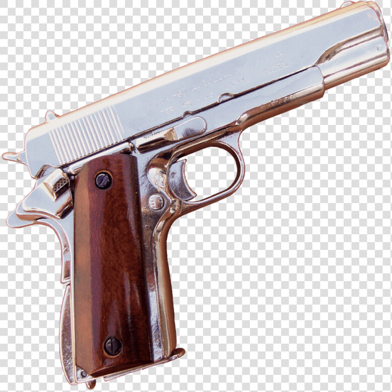 45 Caliber Automatic Pistol Nickel Finish   M1911  45  HD Png DownloadTransparent PNG