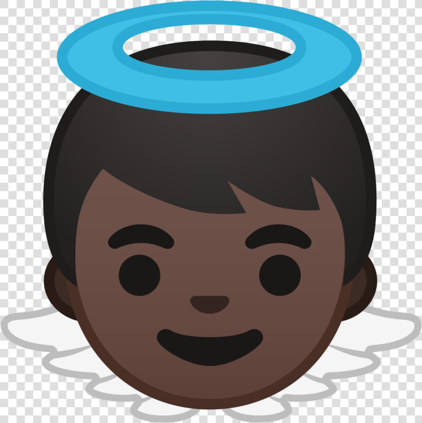 Baby Angel Dark Skin Tone Icon   Boy Angel Emoji  HD Png DownloadTransparent PNG