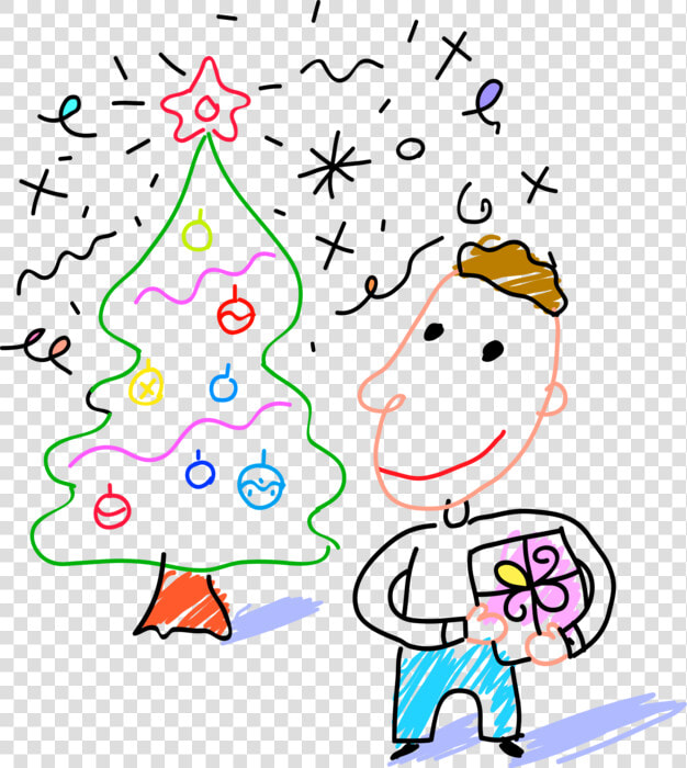 Vector Illustration Of Child Receives Present Gift   Cartoon  HD Png DownloadTransparent PNG