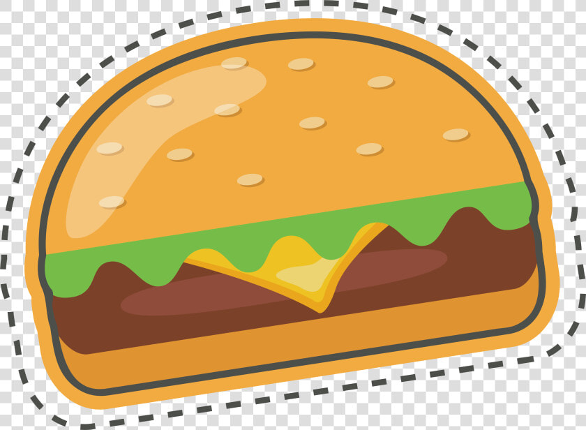 Clip Art Hamburger Steak Food Sticker   Food Sticker Transparent Background  HD Png DownloadTransparent PNG