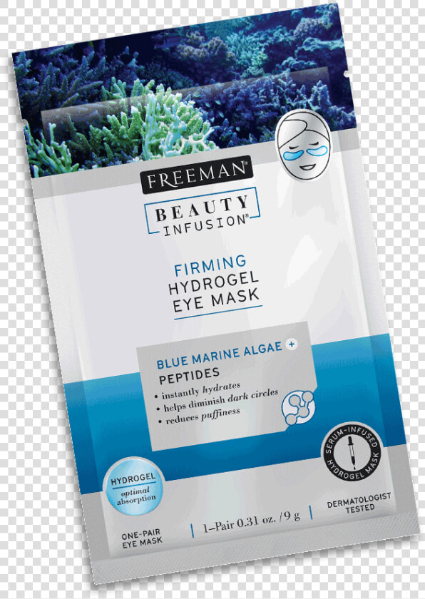 Firming Hydrogel Eye Mask Blue Marine Algae Peptides   Brochure  HD Png DownloadTransparent PNG