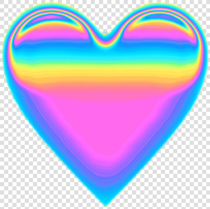  heart  emoji  holographic  holo  holographic  colorful   Heart Emoji Pastel Colors  HD Png DownloadTransparent PNG