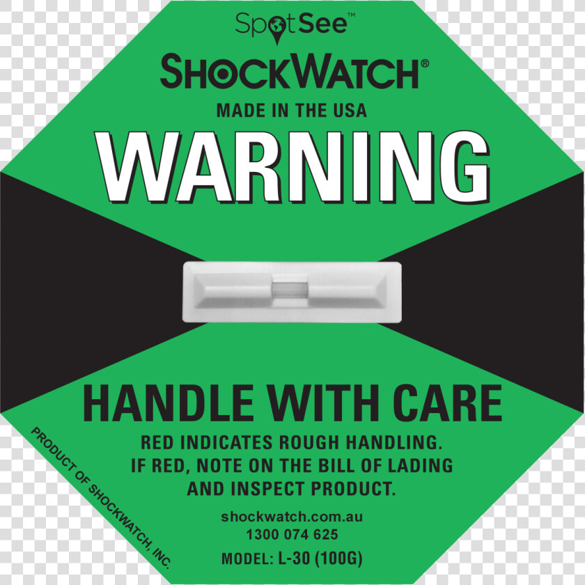 Shockwatch Label L 30 100g   Sign  HD Png DownloadTransparent PNG