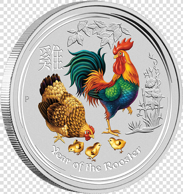 Year Of The Rooster   2017 Year Of The Rooster 1 2 Oz Silver Coin Coloured  HD Png DownloadTransparent PNG