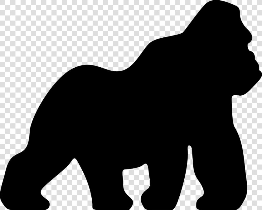 Transparent Gorilla Face Png   Gorilla Silhouette Vector Free  Png DownloadTransparent PNG