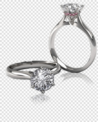 Solitaire Ladies Diamond Ring Pink Diamonds  HD Png DownloadTransparent PNG