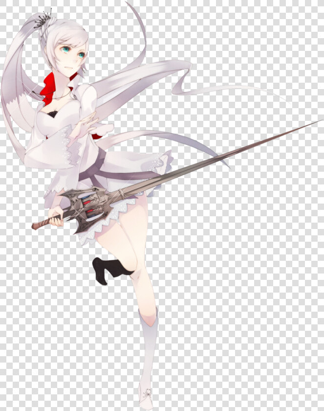 White Hair Girl Anime Sword   Png Download   Sword White Haired Anime Girl  Transparent PngTransparent PNG