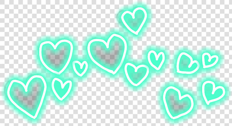  crown  neon  heart  green  cute  corazon  heartcrown   Heart  HD Png DownloadTransparent PNG