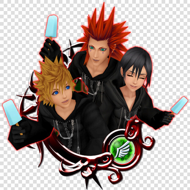 Roxas  amp  Axel  amp  Xion Was Handed Out Earlier This Week   Kingdom Hearts Roxas Xion Axel  HD Png DownloadTransparent PNG