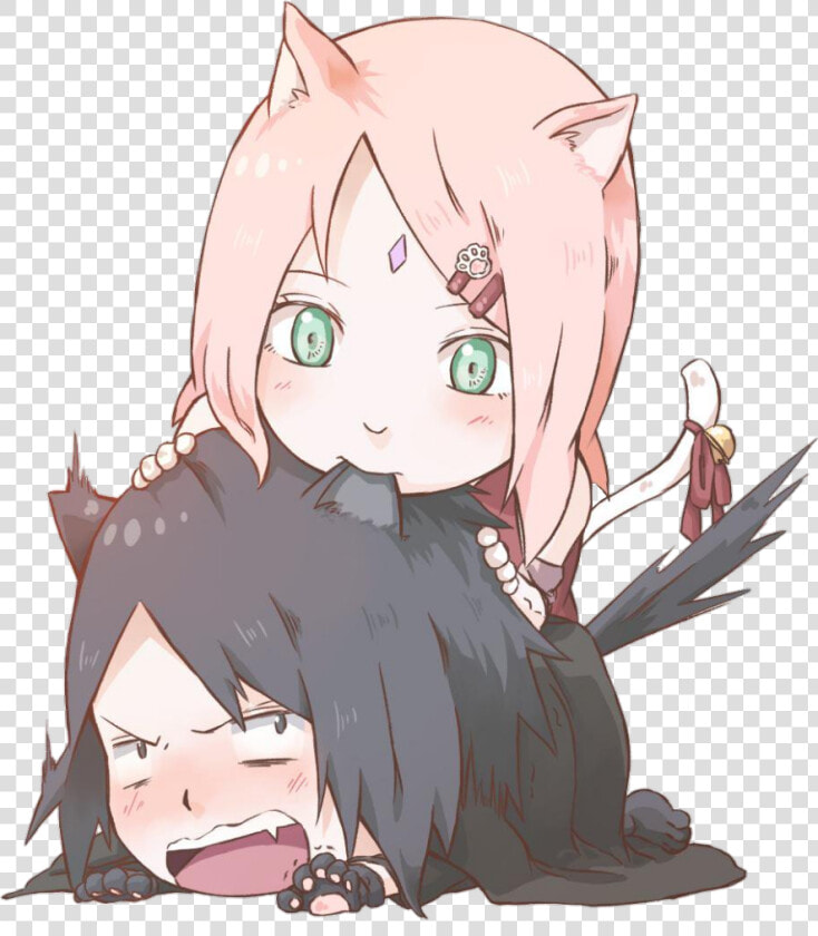  sasusaku  sakura  sasuke  sasukeuchiha  sakuraharuno   Sasuke Y Sakura Chibi  HD Png DownloadTransparent PNG