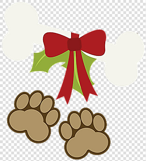 Happy Holidays Xmas Christmas Paws Puppy Pet Dog Bone   Santa Paws Clipart  HD Png DownloadTransparent PNG