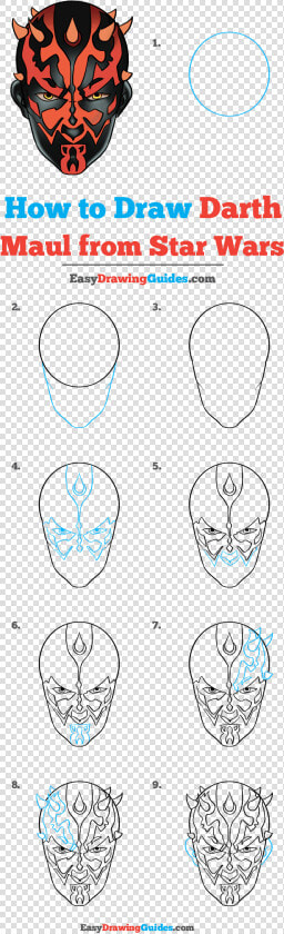 How To Draw Darth Maul From Star Wars   Anime Girl Step By Step Drawing  HD Png DownloadTransparent PNG