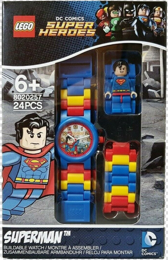 Lego Dc Comics Super Heroes Superman Kids Minifigure   Orologio Lego Superman  HD Png DownloadTransparent PNG