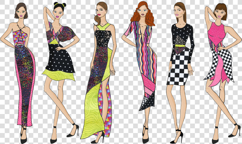 I Selected Runway Images And Fabrics That Coordinated   Fashion Illustration  HD Png DownloadTransparent PNG