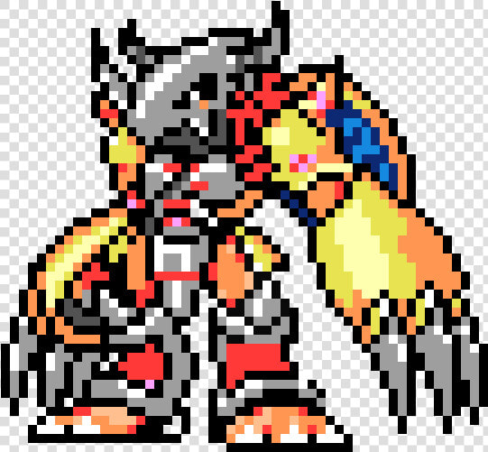 Digimon Pixel Art Wargreymon  HD Png DownloadTransparent PNG