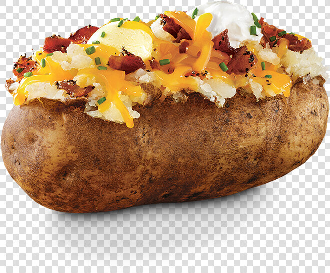 Potato Png   Baked Potatoes   Baked Potato With Onion Sour Cream And Bacon  Transparent PngTransparent PNG