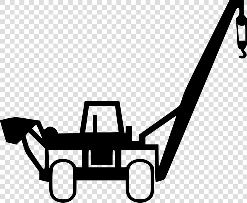 Transparent Black And White Backhoe Clipart   Pipe Layer Clipart  HD Png DownloadTransparent PNG