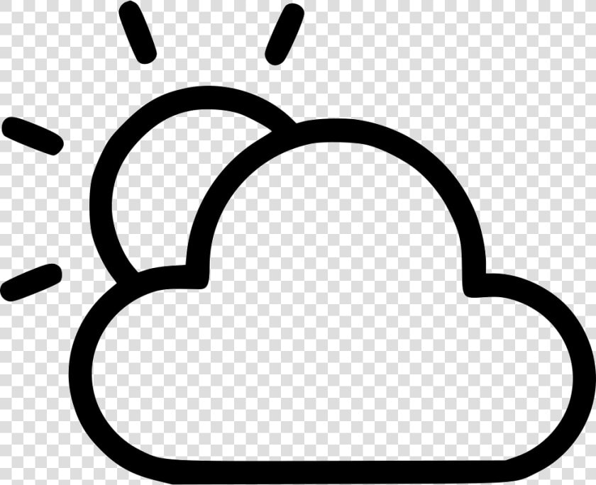 Weather Cloud Clouds Cloudy Sun Partly Sunny   Nube Y Sol Para Colorear  HD Png DownloadTransparent PNG