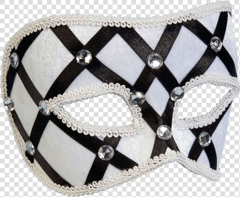 Venetian Domino Masquerade Mask   Black And White Masquerade Masks  HD Png DownloadTransparent PNG