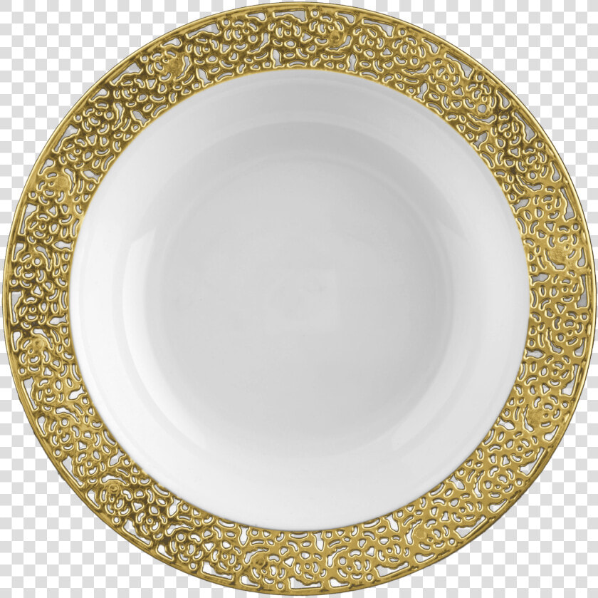 Elegant White With Gold Trim Plastic 12 Oz Soup Bowls   White Plate Gold Trim  HD Png DownloadTransparent PNG