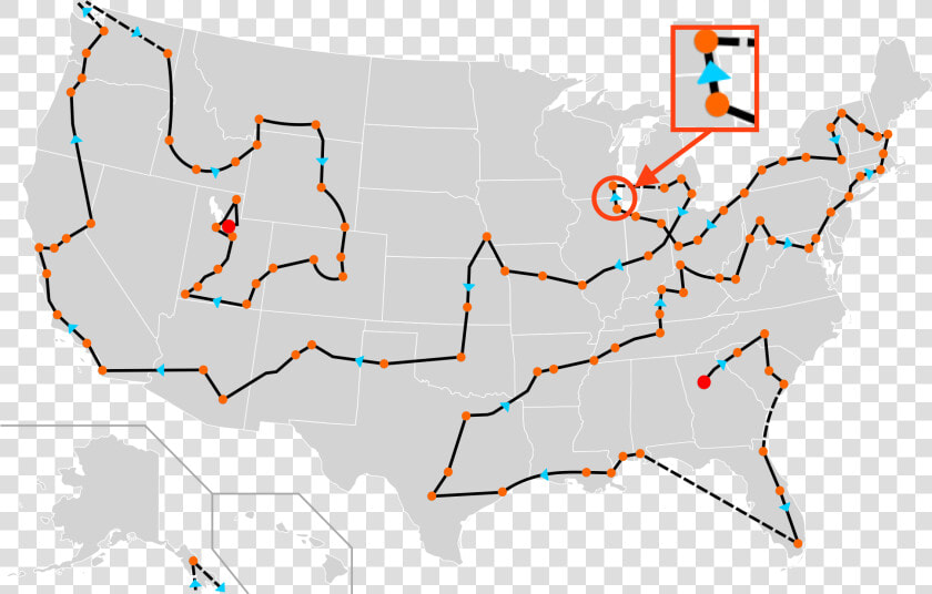 2002 Winter Olympics Torch Relay Route Between Chicago  HD Png DownloadTransparent PNG