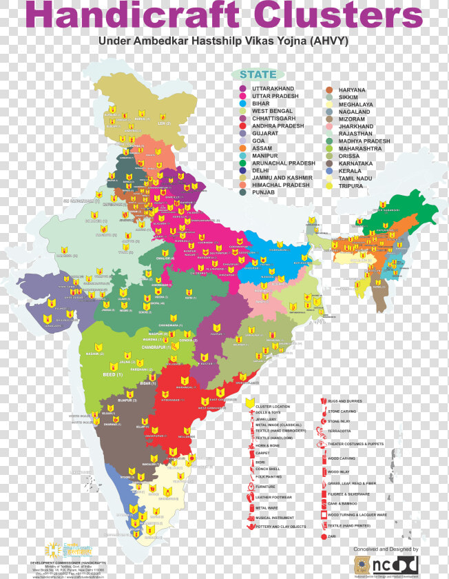 Handicraft Map Of India  HD Png DownloadTransparent PNG