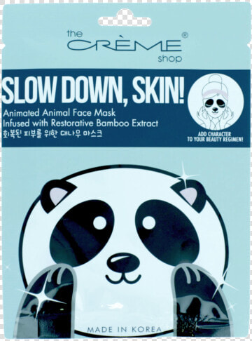 Slow Down Skin Panda   Mascarilla Facial Oso Panda  HD Png DownloadTransparent PNG