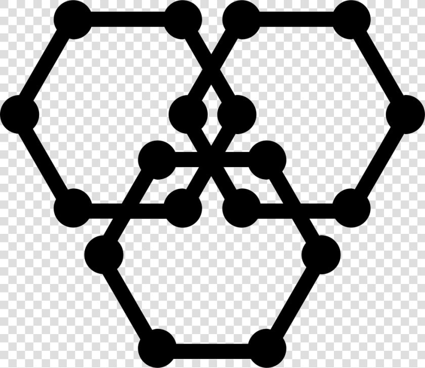 Three Hexagons   Graphene Rectangular Unit Cell  HD Png DownloadTransparent PNG